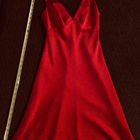 NWT CALVIN KLEIN Red Silky Dress - Picture 8 of 8